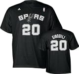 Manu Ginobili adidas Black Name and Number San Antonio Spurs T-Shirt