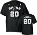 Manu Ginobili Adidas Black Name And Number San Antonio Spurs T-Shirt
