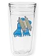 Bar Mitzvah Talit 12 oz Slimline Insulated Beverage Tumbler, Clear