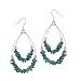Sterling Silver and Turquoise 2-Row Swing French Wire Earrings