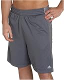  : adidas Men's Double Up Mini-Mesh Short, Lead/Black, Large
