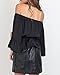 Relipop Women's Off Shoulder Tops Long Sleeve Shirt Strapless Casual Blouses