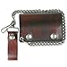 Antique Brown 4 Soft Leather Biker Motorcycle New WALLET & CHAIN Biker WAL-0031