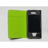 レザー カバー iphone4/4ｓ カードポケット付 5色 グリーン