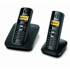 Gigaset A580 Duo Schnurlostelefon mit zus�tzlichem Mobilteil (3,61 cm (1.42 Zoll) Grafik-Display, Freisprechfunktion) pianoschwarz