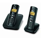 Gigaset A580 Duo Schnurlostelefon mit zus�tzlichem Mobilteil (3,61 cm (1.42 Zoll) Grafik-Display, Freisprechfunktion) pianoschwarzvon "Gigaset Communications..."