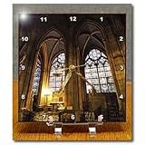 Paris France, Notre-Dame Cathedral - 6x6 Desk Clock