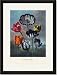 Black Framed/Matted Print 17x23, A Group of Tulips