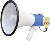 Pyle PMP59IR 50 Watts Professional Rechargeable Lithium Battery Megaphone with Talk and Siren/Aux In for All MP3/iPod Players