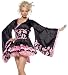 Sexy Halloween Costumes Asian Princess Black and Pink Plus Size Dress Cherry Blossom ...
