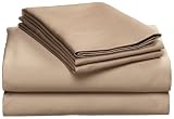 Pike Street 1000-Thread Count Luxury Single-Ply Sateen Queen Sheet Set, Linen