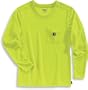 Carhartt WK227 Color Enhanced Long Sleeve Work-Dry T-Shirt Bright Lime Medium