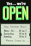 20x14 open closed sign with message board