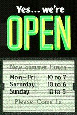 20x14 open closed sign with message board
