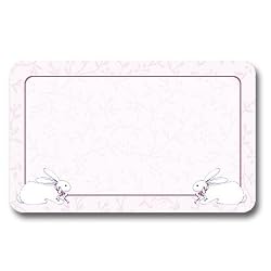 Pink Bunnies - Adhesive Name Badges (set of 25)
