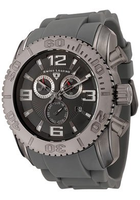 Swiss Legend Men’s 20067-GM-12 Commander Collection Chronograph Gun Metal Grey Rubber Watch
