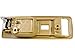 PT Auto Warehouse HO-2380ME-FL - Inside Interior Inner Door Handle, Beige/Tan Housing with Chrome Lever - with Power Lock Hole, 2-Door Coupe, Driver Side
