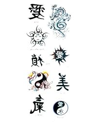 Tribal Asian Temporary Tattoo Kit