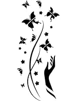 Ambiance Live Vinilo Decorativo Butterflies for freedom Negro