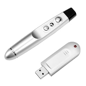 GTMax Sil Battery +12V3A Pen Shape RF Wireless Presenter Red Laser