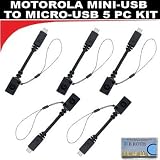 Motorola RAZR2 V8 V9 V9m Q9h OEM Original Mini USB to Micro USB Adapter - SKN6252 (5 PIECES)