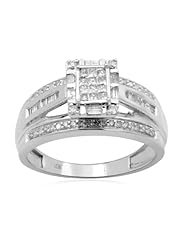 10k White Gold Diamond Ring (1/2 cttw, I-J Color, I2-I3 Clarity)
