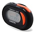 Canyon CNS-DPM2 Digitaler Schrittzähler mit Kalorienzähler, Stoppuhr, Timer und Pulssensor schwarz/orange