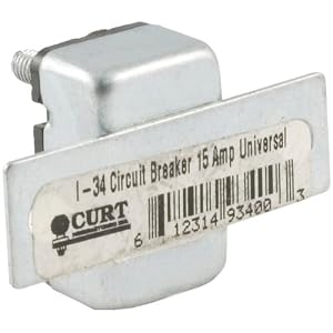 Curt Manufacturing I-34 15 Amp Universal Circuit Breaker by Curt Manufacturing