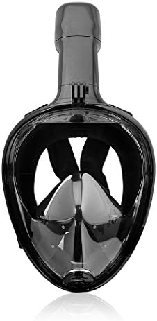 Mcoley 180 Degree Dry Full Face scuba mask, Diving mask, Snorkel Mask, Snorkeling mask for Gopro Hero Action Camera etc Water Sports