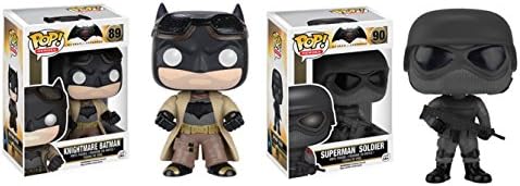 Funko POP Batman v Superman Movie: Knightmare Batman and Superman Soldier 2 Piece BUNDLE