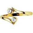 Solid 14K Yellow Gold .02 Carat Genuine Diamond Adjustable Toe Ring