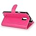 Note 4 Case, LK Galaxy Note 4 Wallet Case, Luxury PU Leather Case Flip Cover with Card Slots & Stand For Samsung Galaxy Note 4, HOT PINK