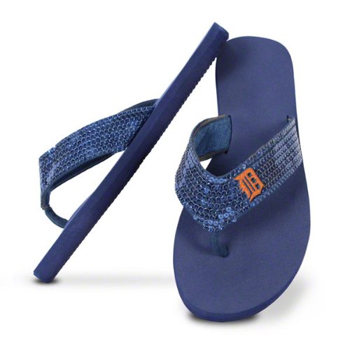 Detroit Tigers Women's Sequin Strap Flip Flops