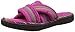 Isotoner Signature Women's Microterry Payton Cross Slide Flat, Wild Berry, 7 UK/8.5-9 M US