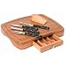 Kitchen & Housewares : True Fabrications Bamboo Cheese Board with 4 piece cheese accessories and knives (drawer fits all accessories)