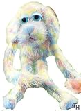 Russ Berrie Dory Lil Peeper Hanging Hound Dog
