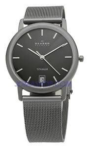 Skagen Titanium Mesh Dark Grey Mens Watch 170LTTM