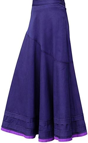 SHUKR Islamic Clothing Women's Asymmetrical Flared Skirt Extra Large Plum