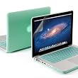 GMYLE(R) 3 in 1 Robin Egg Blue Turquoise Matte Rubber Coated See-Thru Hard Case Cover for Aluminum Unibody 13.3