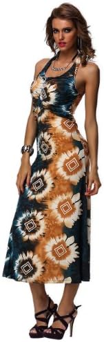Xueyi Women's Beachwear Maxi Long Dress Flower 4196 (Medium, Color8)