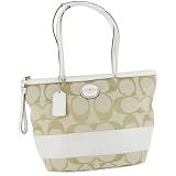 COACH F18365 Signature Stripe Embossed Tote Womens Handbag