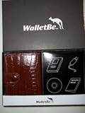 WalletBe CrocoEmbossed Leather Wallet with Digital Photo Viewer