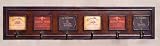 OLD World French Paris Wine Label Coat Rack Hooks