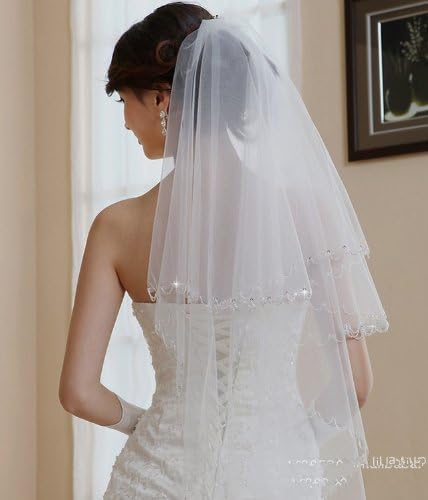 Beautiful Soft Short Single Layer Bridal Wedding Shower Veil