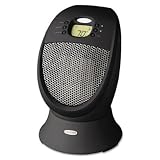 SureSet 1500W Digital Oscillating Ceramic Heater, 9-5/8 x 9-7/8d x 14-1/8, Black