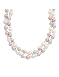 Sterling Silver 18in 18" 2-Strand Freshwater Cultured Pearl Necklace".