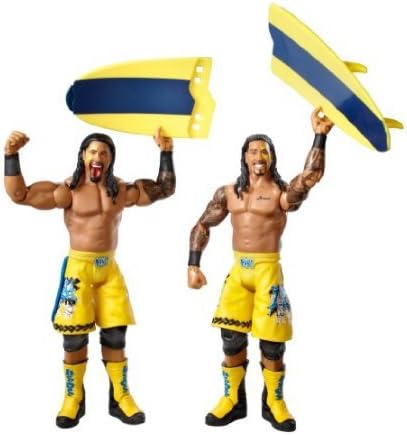 WWE Series #28 Jimmy Uso and Jey Uso Figure with Surfboard (2-Pack)