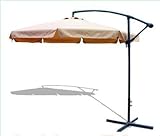 Deluxe 10' Tan Patio Garden Offset Outdoor Hanging Umbrella
