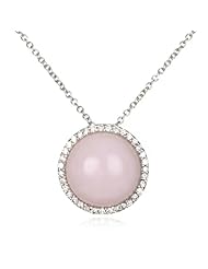 Cabochon Pink Peruvian Opal Pendat-18"