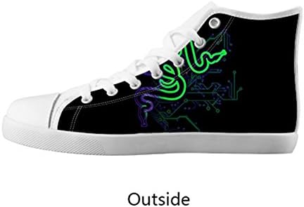 Girl's High Top Canvas Shoes Metallica snake High Top Canvas Shoes -1M US